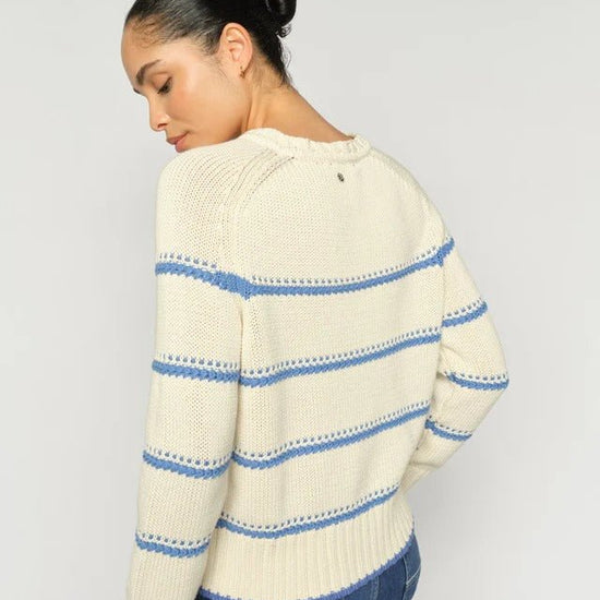 Young Ideas/Henmores - Rola Bine Stripe Crew Neck Jumper - 431 Ultramarine - XS