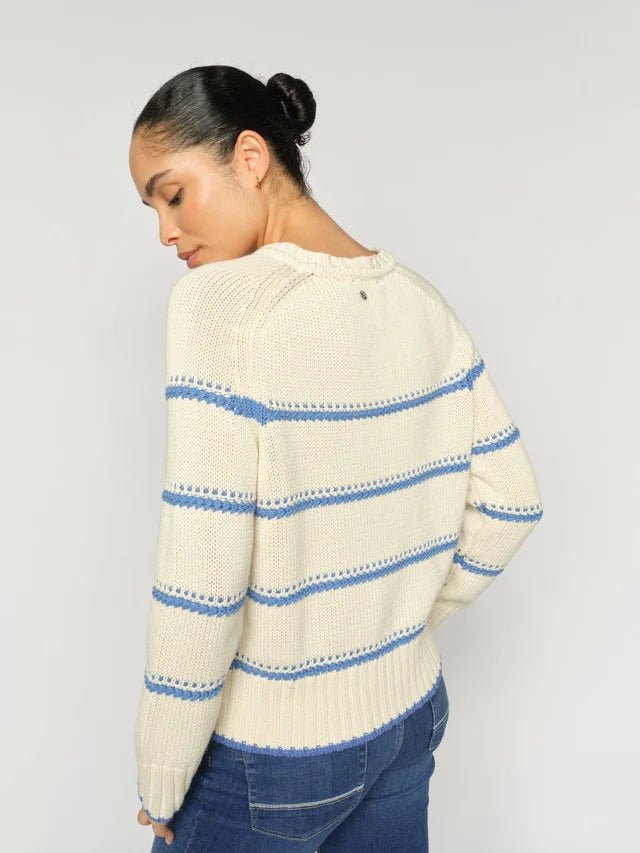 Young Ideas/Henmores - Rola Bine Stripe Crew Neck Jumper - 431 Ultramarine - XS