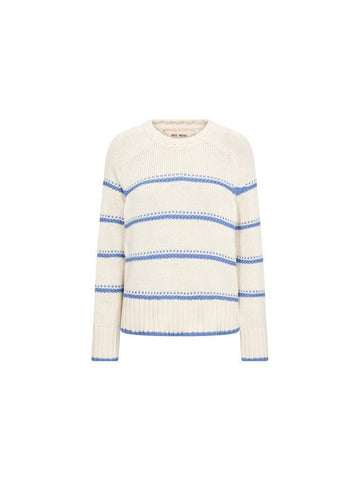 Young Ideas/Henmores - Rola Bine Stripe Crew Neck Jumper - 431 Ultramarine - XS