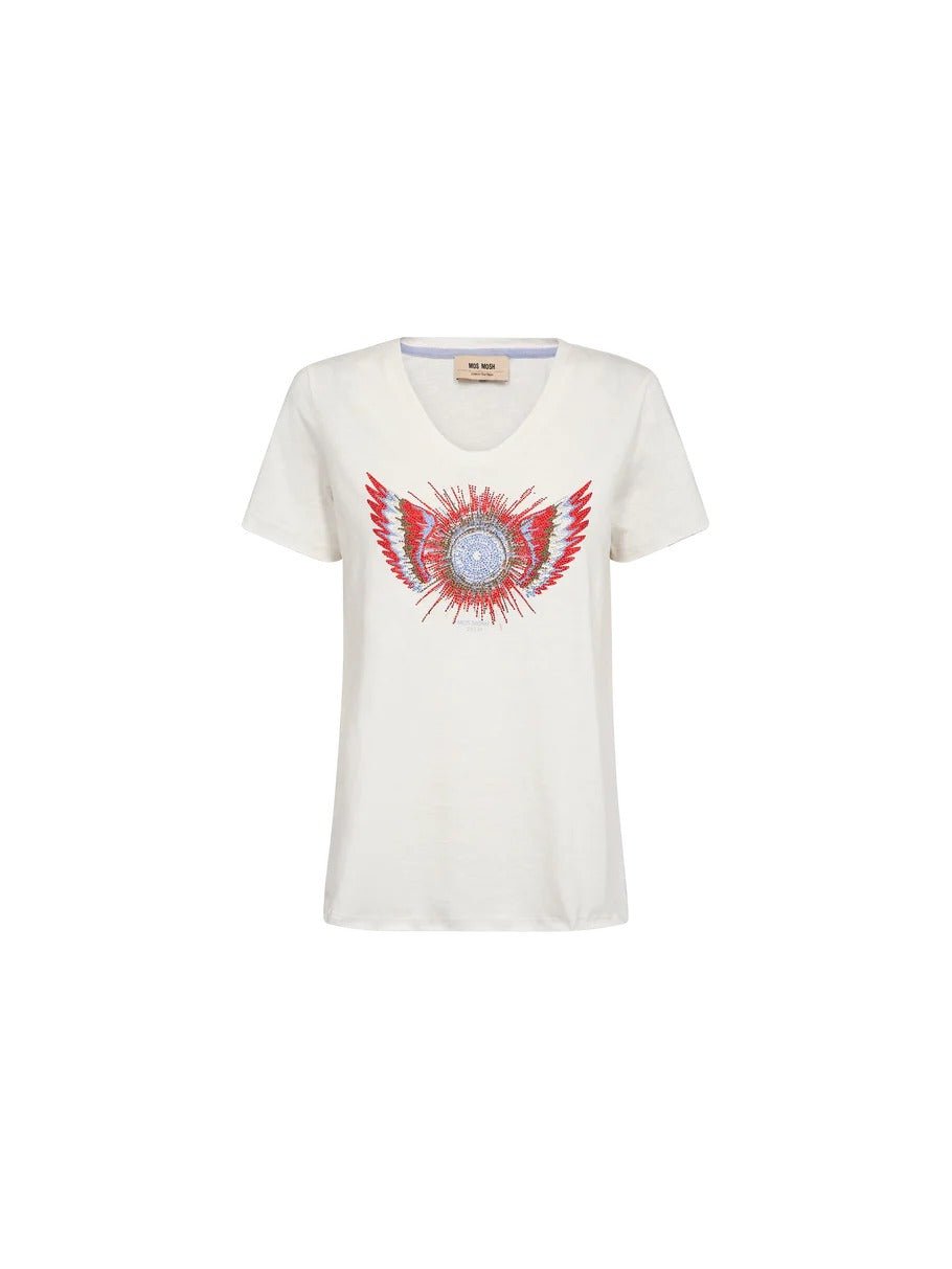 Young Ideas & Henmores - Romi Gethi Glam T-Shirt - 180 Ecru - XS