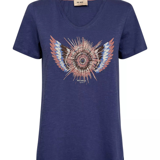 Young Ideas & Henmores -Romi Gethi Glam T-Shirt -845 Crown Blue -XS
