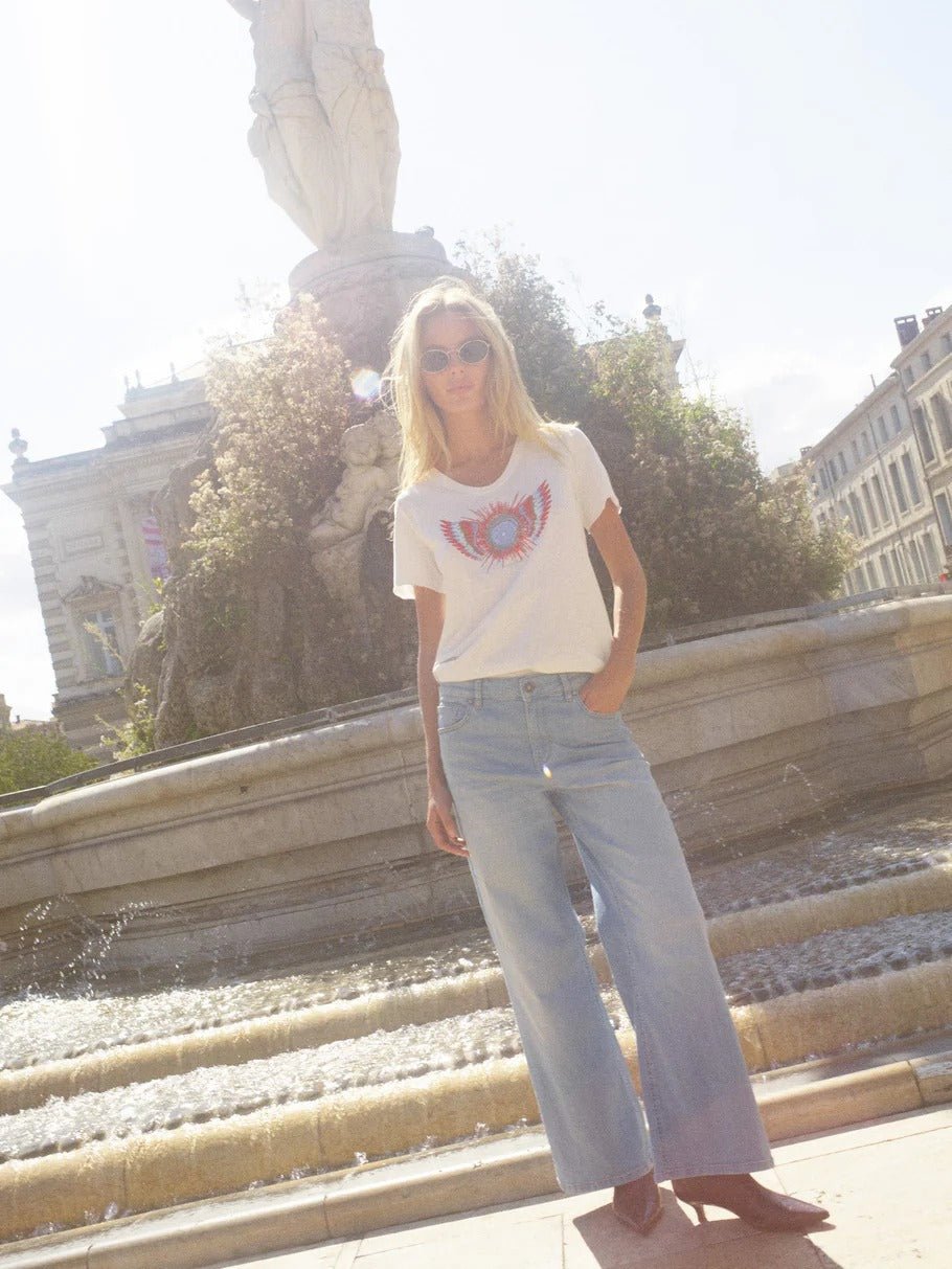 Young Ideas & Henmores - Romi Gethi Glam T-Shirt - 180 Ecru - XS