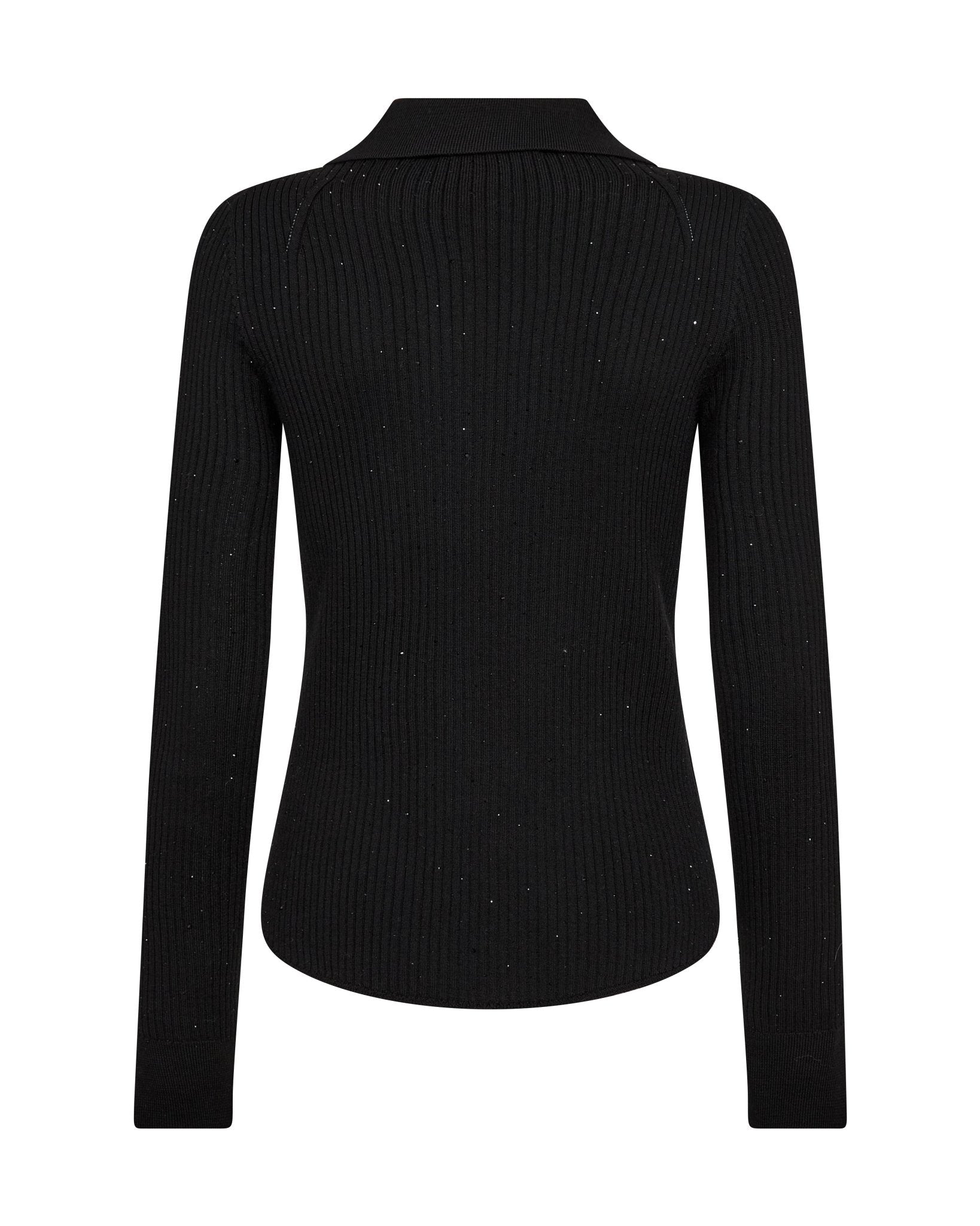 Young Ideas & Henmores -Ronika Wool Knit Polo -801 Black -L