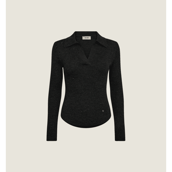 Young Ideas/Henmores - Ronika Wool Knitted Polo - 819 Phantom - XS