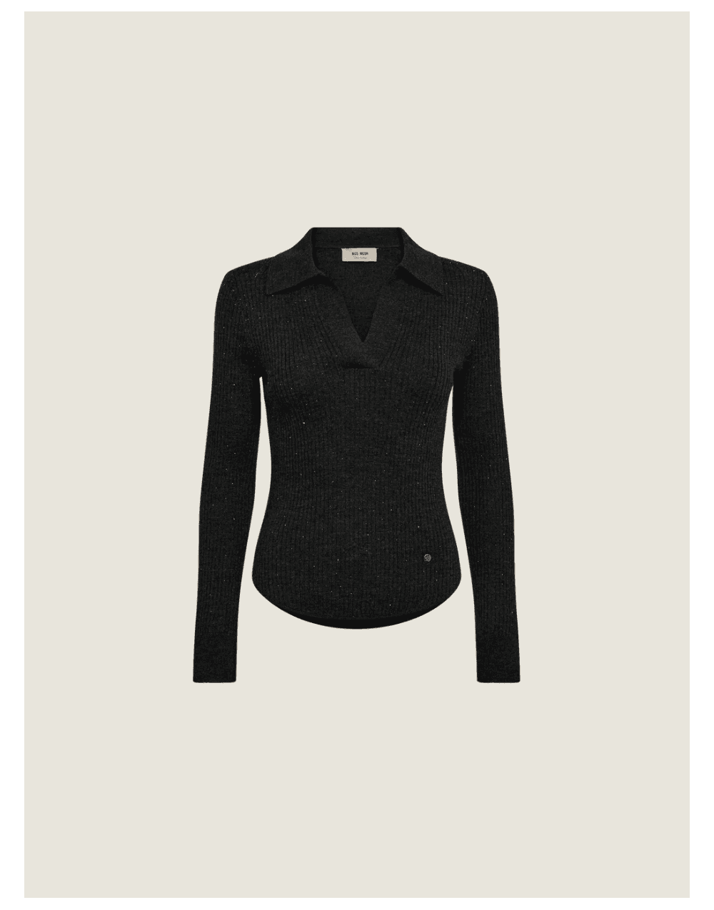 Young Ideas/Henmores - Ronika Wool Knitted Polo - 819 Phantom - XS