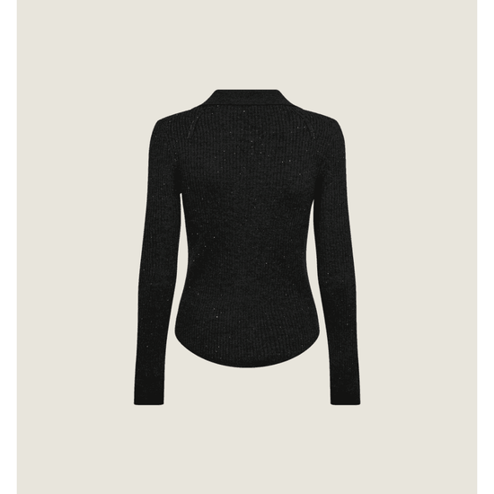 Young Ideas/Henmores - Ronika Wool Knitted Polo - 819 Phantom - XS