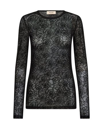 Young Ideas & Henmores -Rose Mesh Blouse -801 Black -L