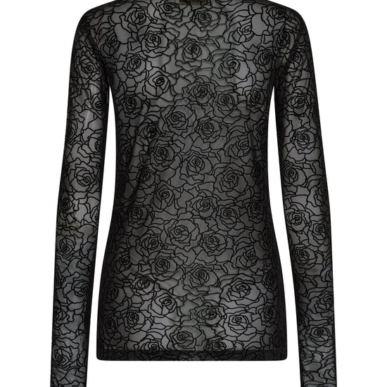 Young Ideas & Henmores -Rose Mesh Blouse -801 Black -L
