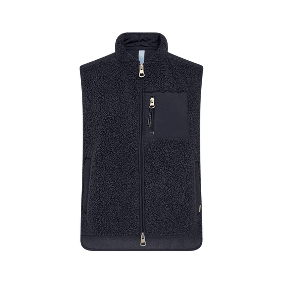Young Ideas & Henmores -Rowe Eli Teddy Gilet -468 Salute Navy -XS
