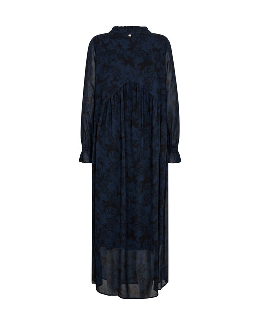 Young Ideas & Henmores -Roya Long Dress -985 Dark Flower Print -L