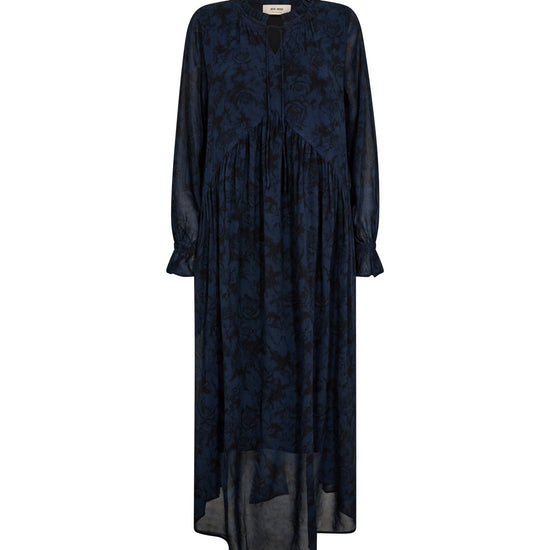 Young Ideas & Henmores -Roya Long Dress -985 Dark Flower Print -L