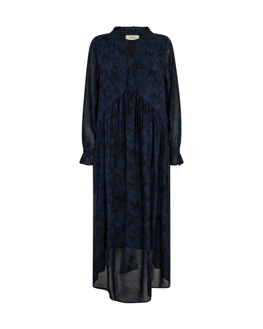 Young Ideas & Henmores -Roya Long Dress -985 Dark Flower Print -L