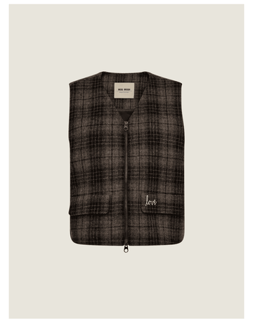 Young Ideas/Henmores - Runa Chez Check Zip Up Vest - 844 Bracken - 8