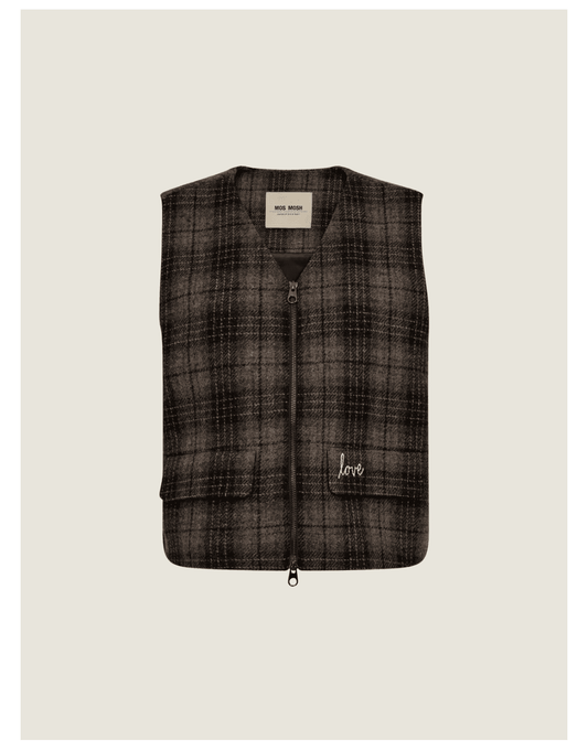 Young Ideas/Henmores - Runa Chez Check Zip Up Vest - 844 Bracken - 8