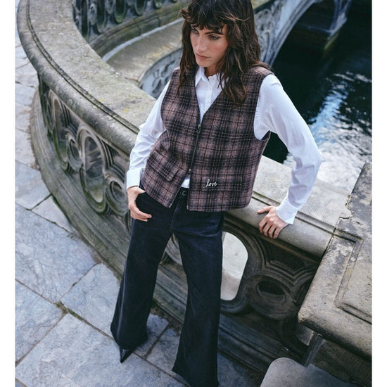 Young Ideas/Henmores - Runa Chez Check Zip Up Vest - 844 Bracken - 8