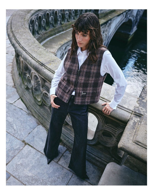 Young Ideas/Henmores - Runa Chez Check Zip Up Vest - 844 Bracken - 8