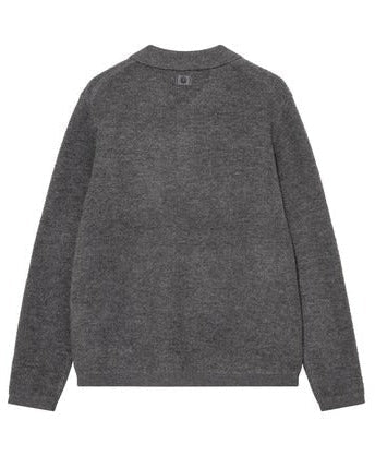 Young Ideas & Henmores -Ryan Polo Zip Knit -790 Charcoal Melange -M