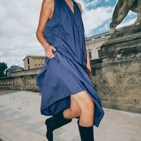 Young Ideas/Henmores - Sabri Tess Sleeveless Dress - 845 Crown Blue - XS