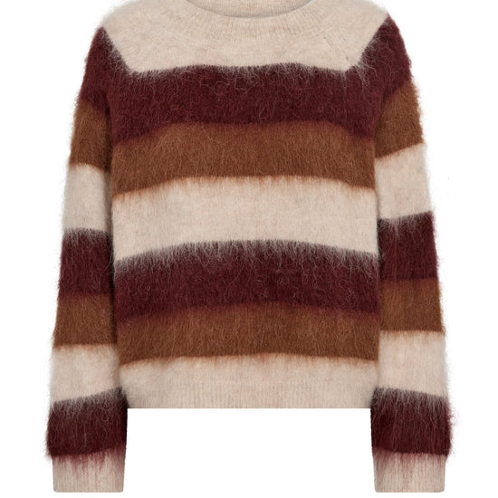 Young Ideas & Henmores -Suvi Stripe Knit -328 Russet Brown -M