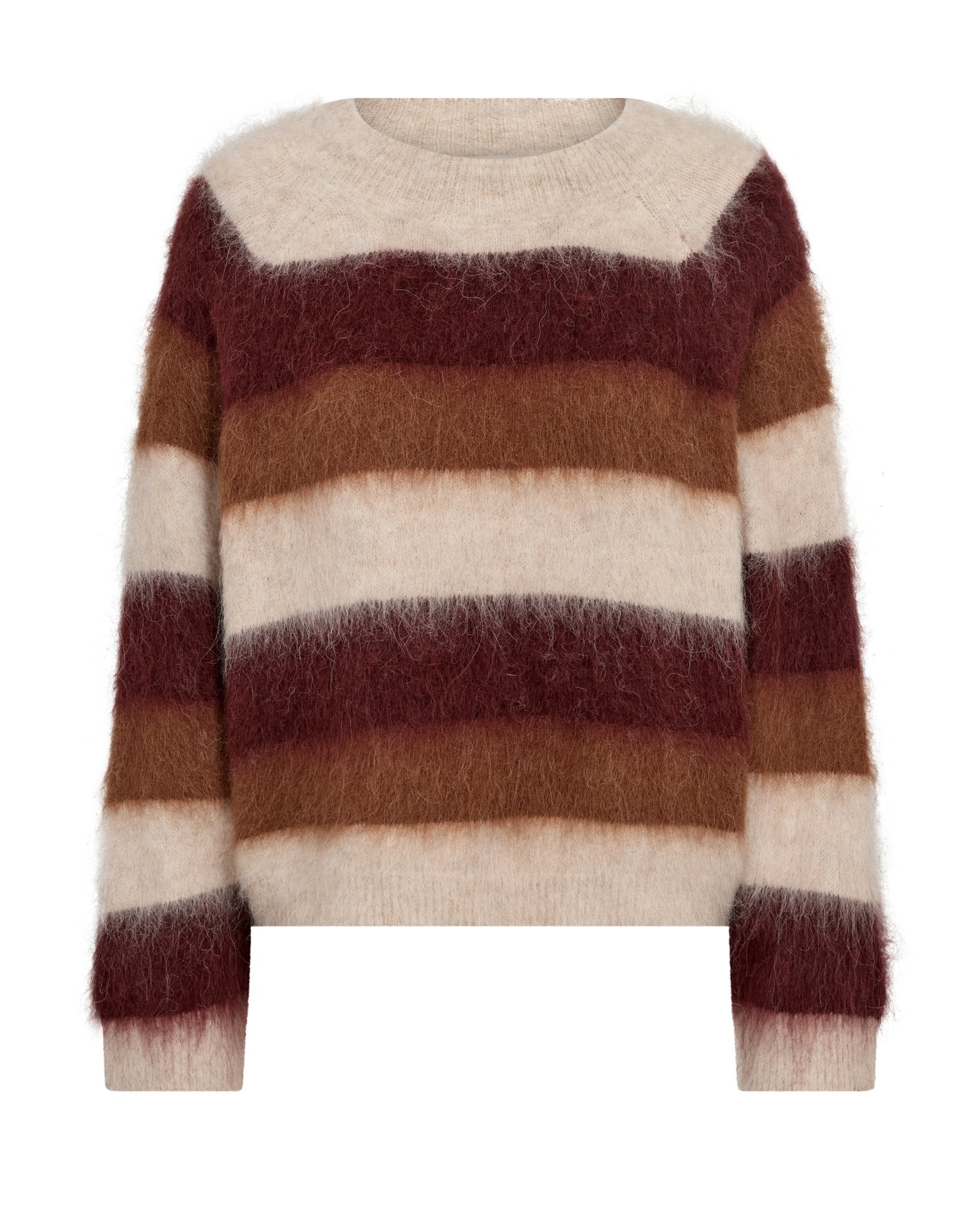 Young Ideas & Henmores -Suvi Stripe Knit -328 Russet Brown -M