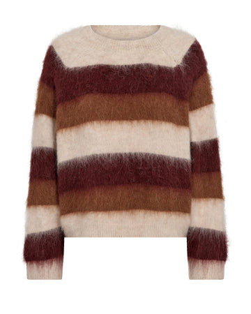 Young Ideas & Henmores -Suvi Stripe Knit -328 Russet Brown -M