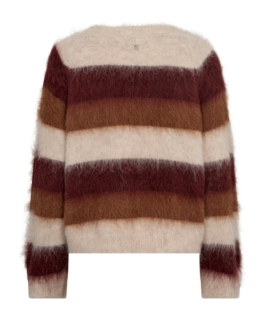 Young Ideas & Henmores -Suvi Stripe Knit -328 Russet Brown -M