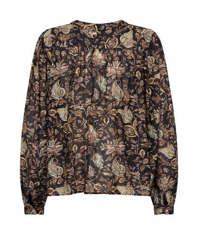 Young Ideas & Henmores -Tenca Fleura Blouse -565 Rosin Moss -XS