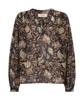 Young Ideas & Henmores -Tenca Fleura Blouse -565 Rosin Moss -XS
