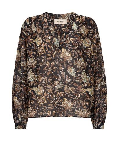 Young Ideas & Henmores -Tenca Fleura Blouse -565 Rosin Moss -XS