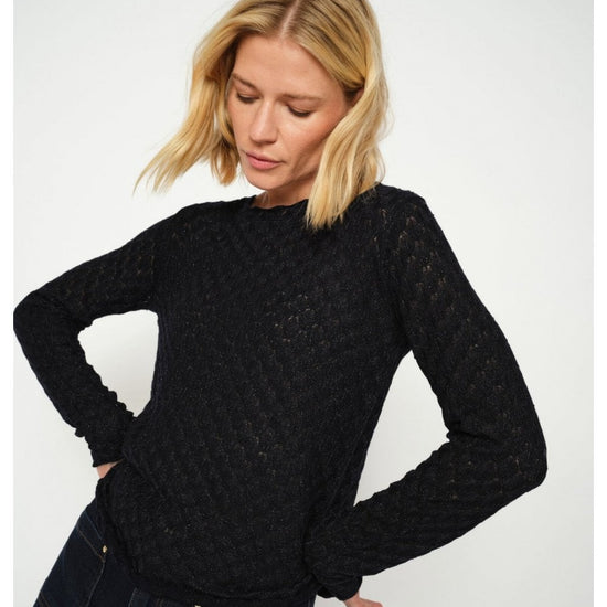 Young Ideas/Henmores - Thaz Relena Shimmer Lux Jumper - 468 Salute Navy - XS