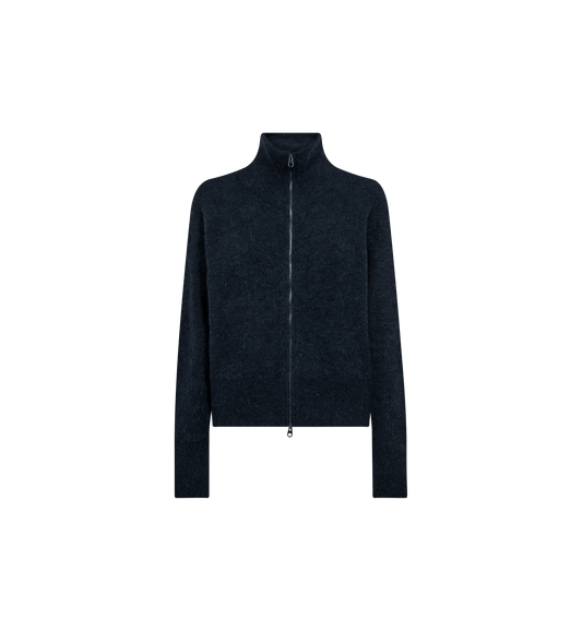Young Ideas & Henmores -Thora Full Zip Knit Cardigan -468 Salute Navy -XS