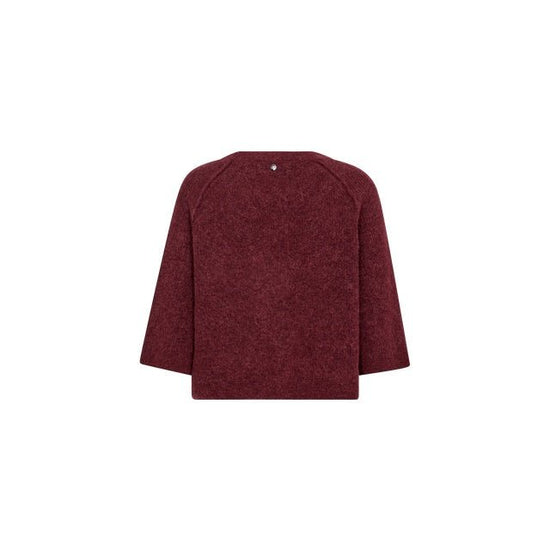 Young Ideas & Henmores -Thora Lizet Short Knit Cardigan -273 Cabernet -XS