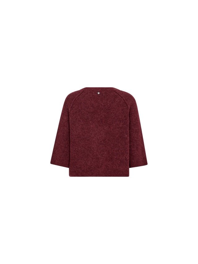 Young Ideas & Henmores -Thora Lizet Short Knit Cardigan -273 Cabernet -XS