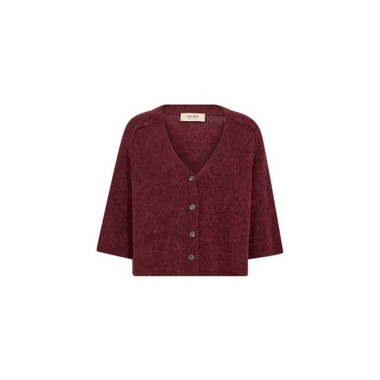 Young Ideas & Henmores -Thora Lizet Short Knit Cardigan -273 Cabernet -XS