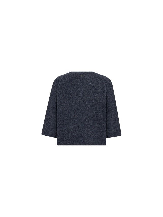 Young Ideas & Henmores -Thora Lizet Short Knit Cardigan -191 India Ink -XS