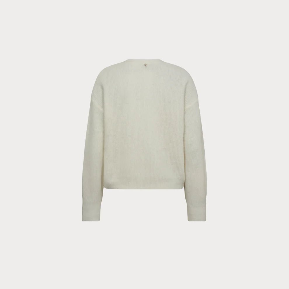 Young Ideas & Henmores -Thora V Neck Knit Cardigan -180 Ecru -XS