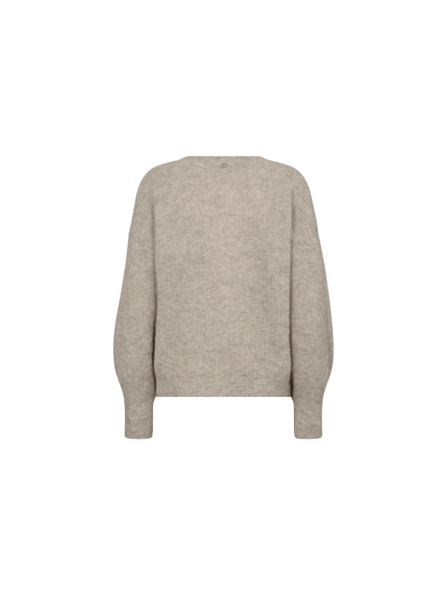 Young Ideas & Henmores -Thora V Neck Knit Cardigan -174 Feather Grey -XS