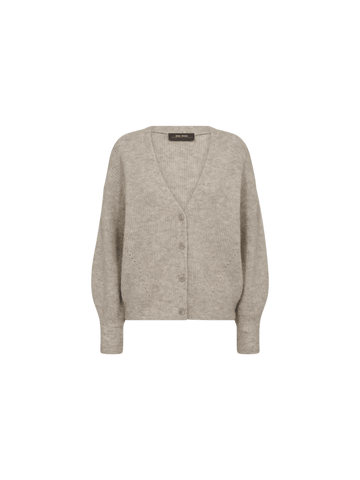 Young Ideas & Henmores -Thora V Neck Knit Cardigan -174 Feather Grey -XS