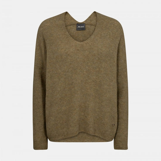 Young Ideas/Henmores - Thora V Neck Knitted Jumper - 245 Eventide Blue - XS