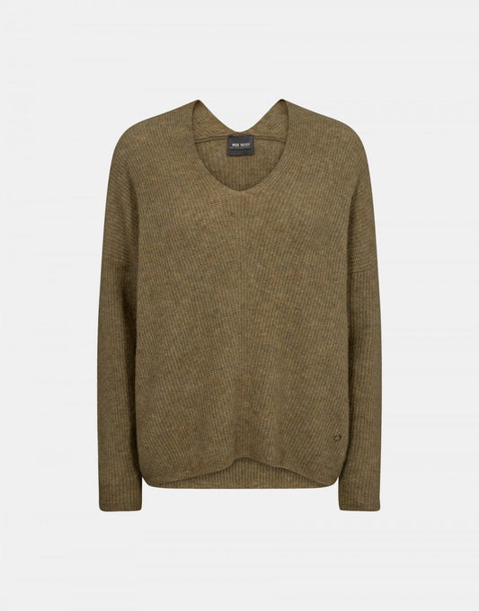 Young Ideas/Henmores - Thora V Neck Knitted Jumper - 245 Eventide Blue - XS