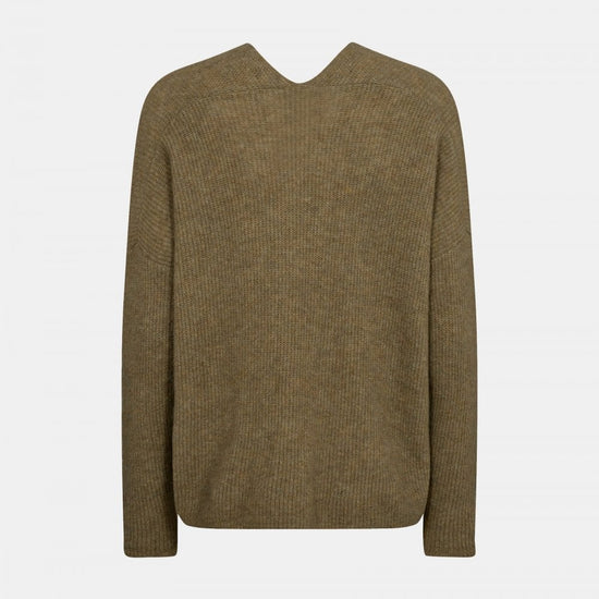 Young Ideas/Henmores - Thora V Neck Knitted Jumper - 245 Eventide Blue - XS