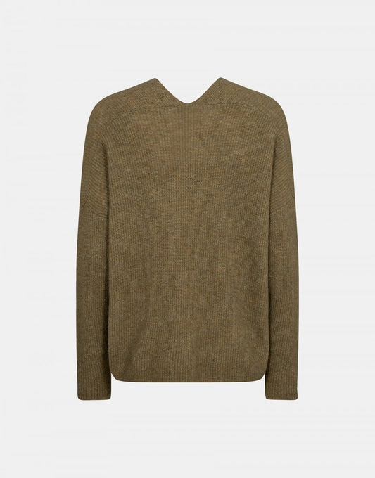 Young Ideas/Henmores - Thora V Neck Knitted Jumper - 245 Eventide Blue - XS