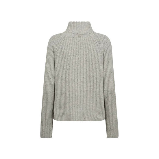 Young Ideas/Henmores - Thyra Highneck Jumper - 876 Light Grey Melange - XS