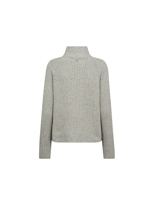 Young Ideas/Henmores - Thyra Highneck Jumper - 876 Light Grey Melange - XS