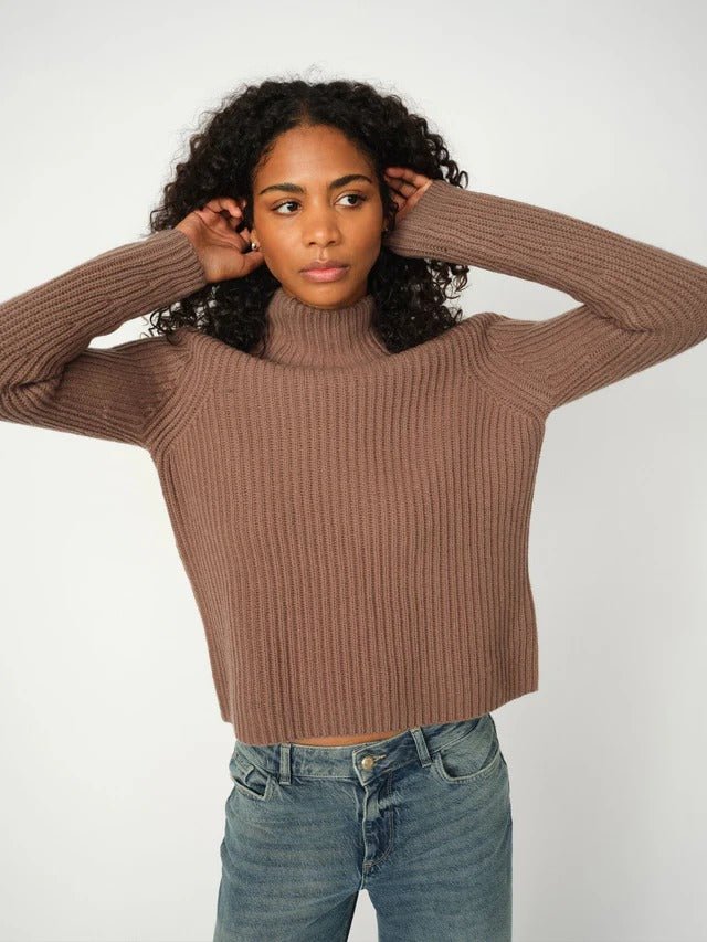 Young Ideas/Henmores - Thyra Highneck Jumper - 158 Falcon Brown - XS