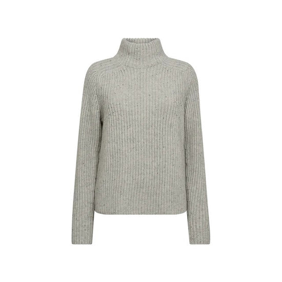 Young Ideas/Henmores - Thyra Highneck Jumper - 876 Light Grey Melange - XS