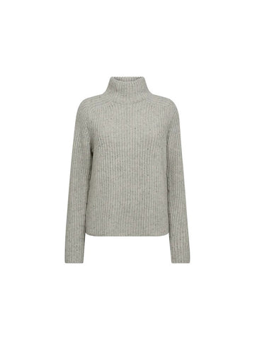 Young Ideas/Henmores - Thyra Highneck Jumper - 876 Light Grey Melange - XS