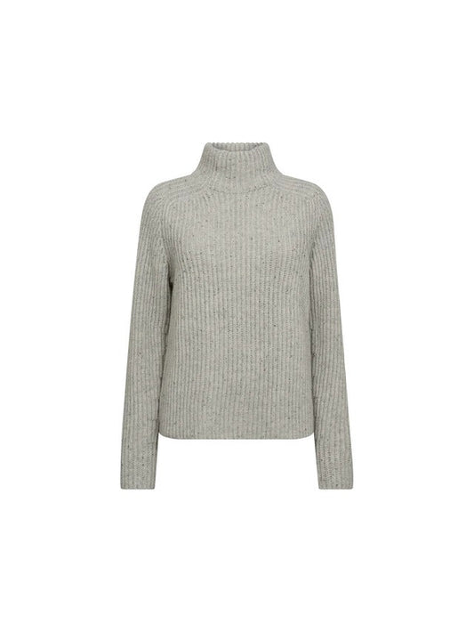 Young Ideas/Henmores - Thyra Highneck Jumper - 876 Light Grey Melange - XS