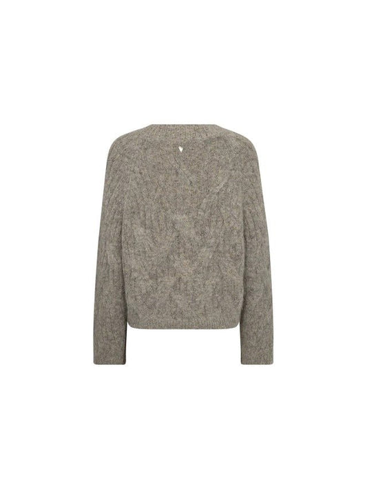Young Ideas/Henmores - Unnur Hale V Neck Knitted Jumper - 163 Drizzle Grey - XS