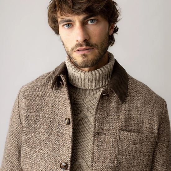 Young Ideas & Henmores -Warren Tweed Jacket -769 Chocolate Brown -M